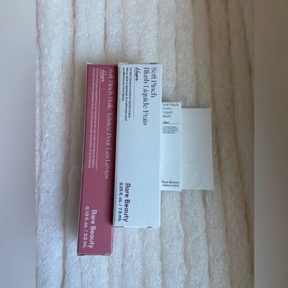 NWT Rare Beauty Soft Pinch Blush Soft Pinch Lip Oil and Sample in Hope Bundle